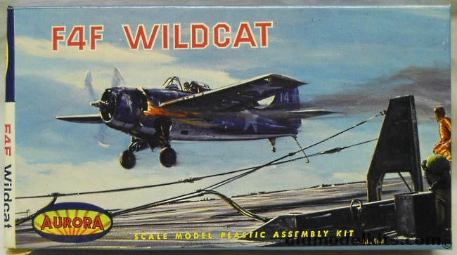 Aurora 1/65 Grumman F4F Wildcat, 497-50 plastic model kit